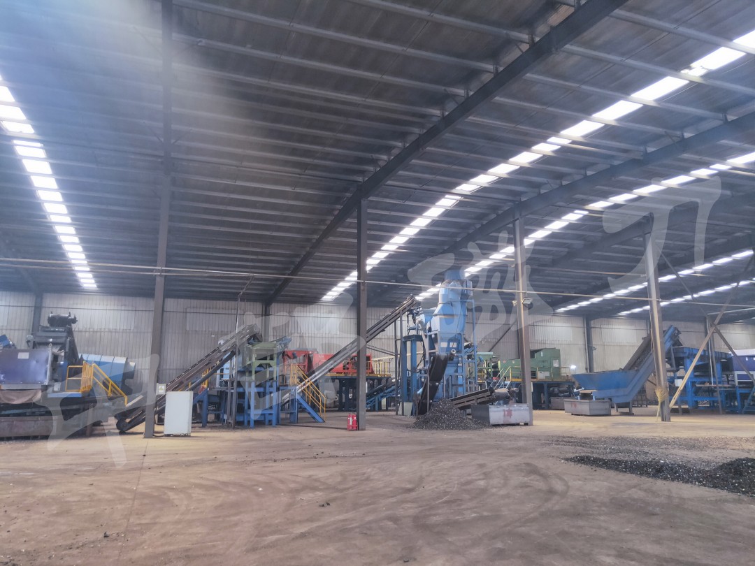 Scrap steel tailings sorting line