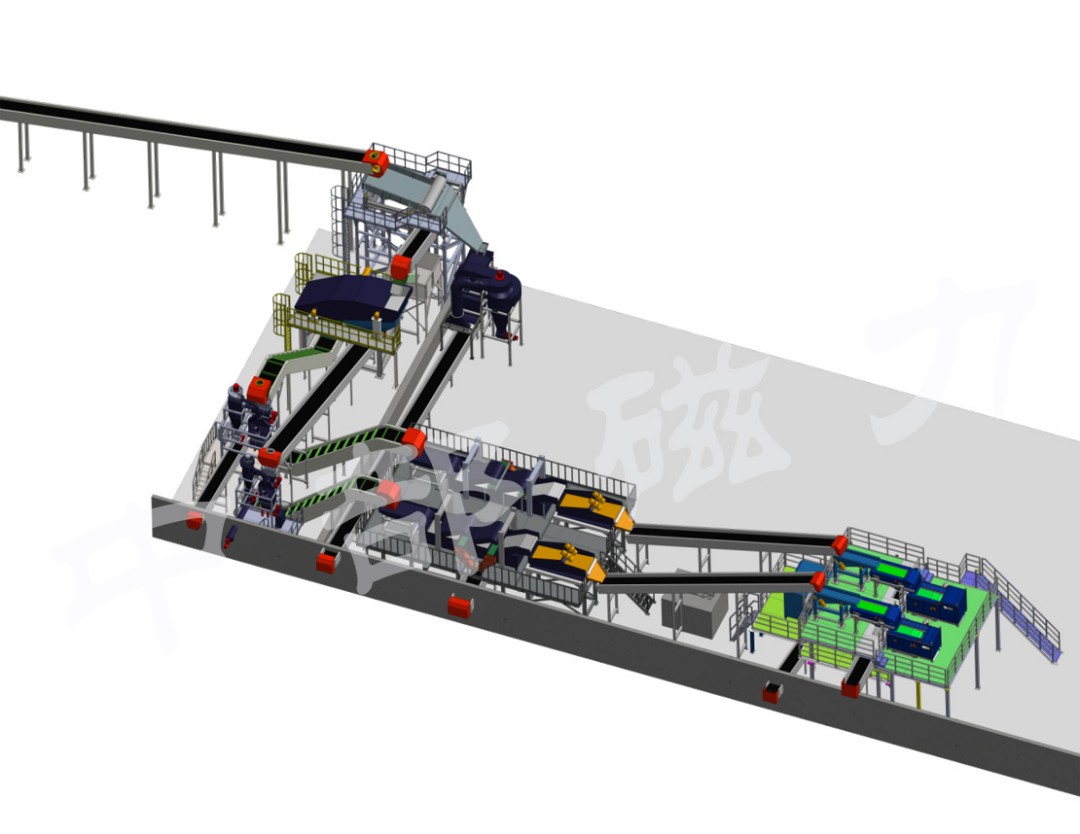 Design Drawing of Scrap Car Crushing and Sorting Line - Wuhan
